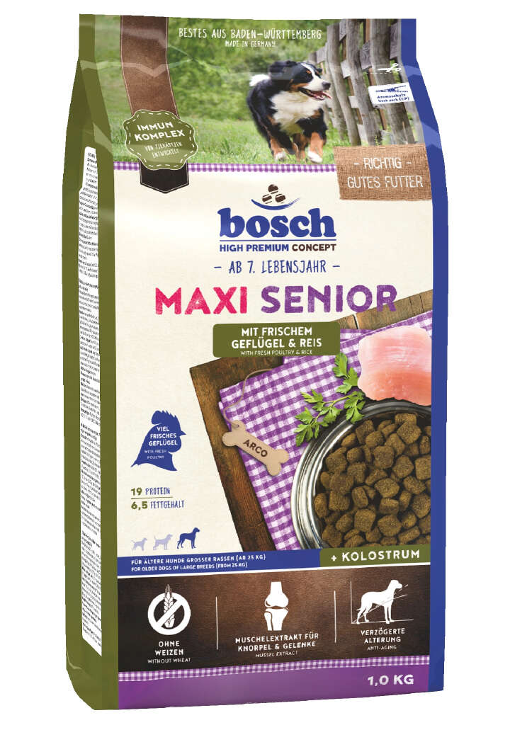 bosch Hunde-Trockenfutter Maxi Senior Geflügel